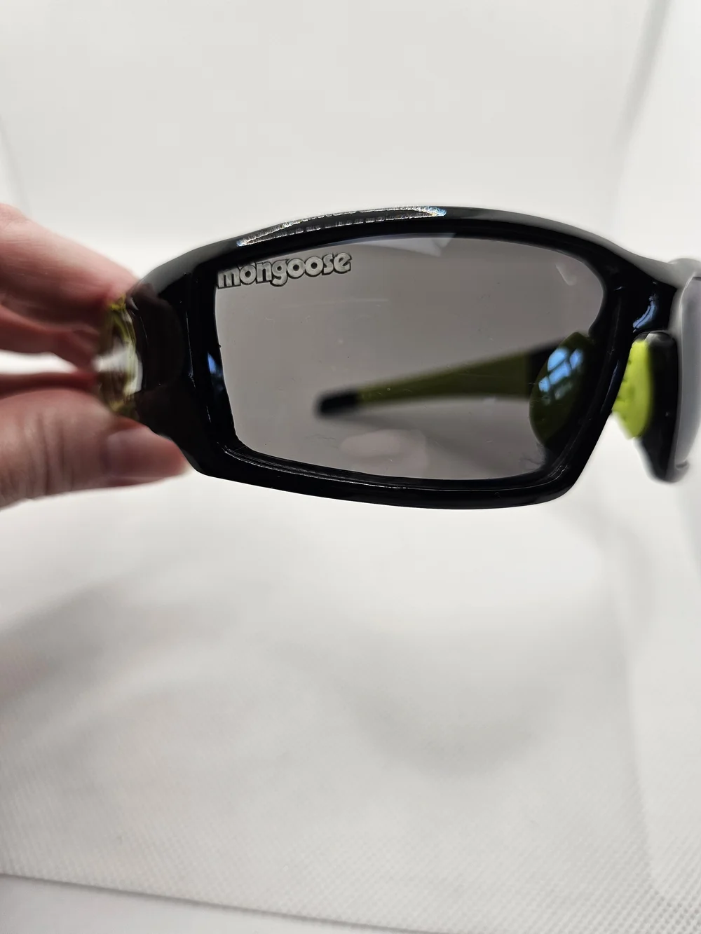 Men's Black and Lime Green Sport Sunglasses - Polarized Lens